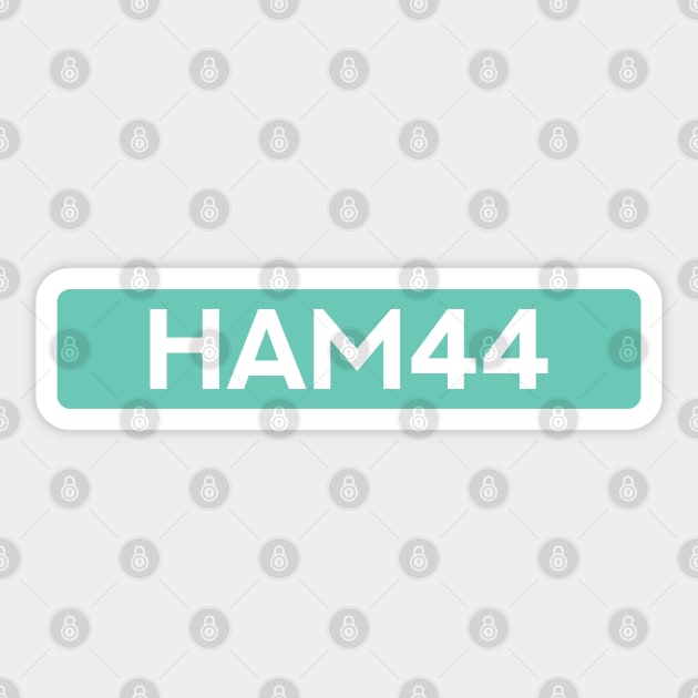 Lewis Hamilton 44 - Driver Tag #3 Sticker by GreazyL